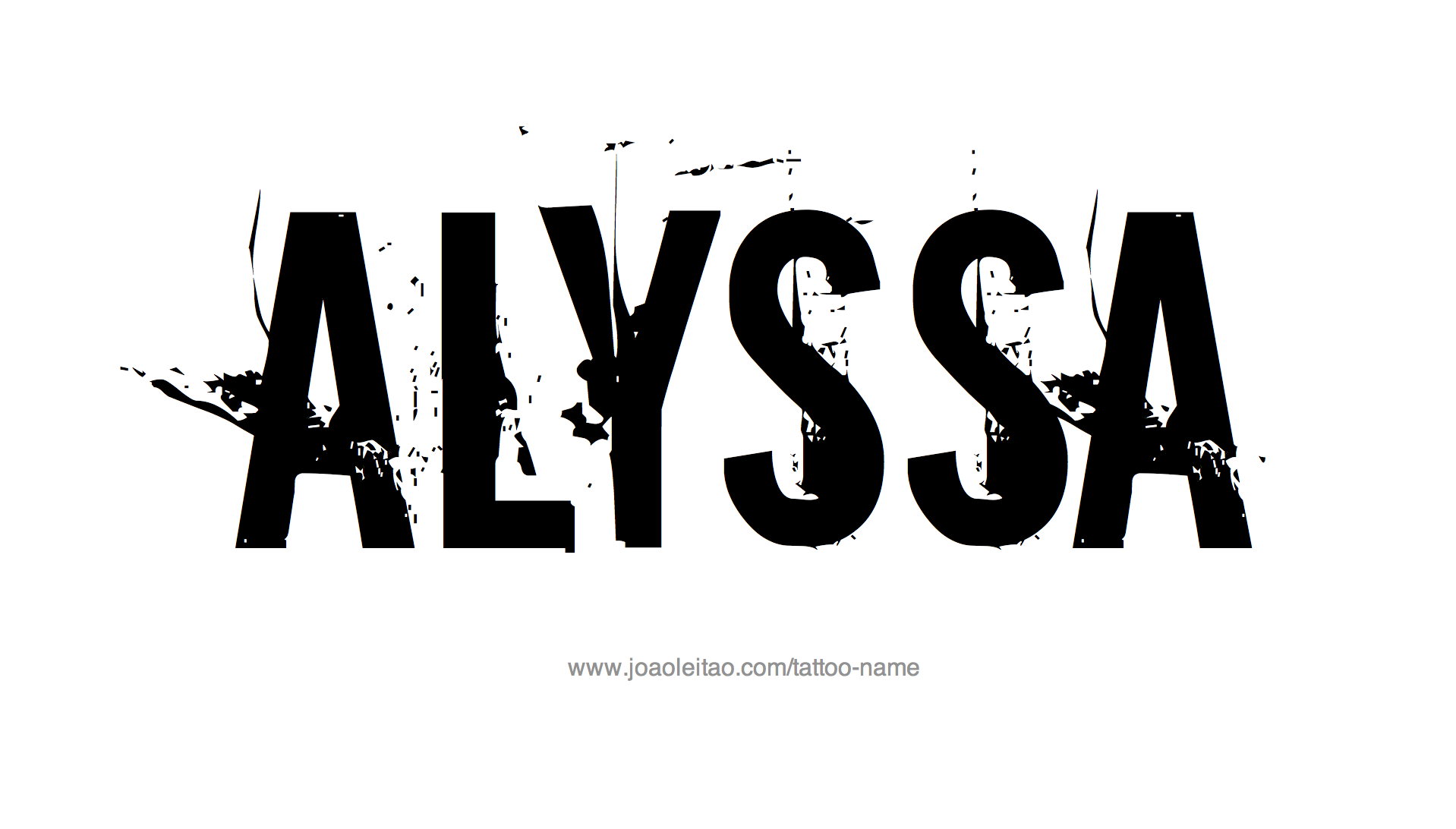 Alyssa Name Tattoo Designs